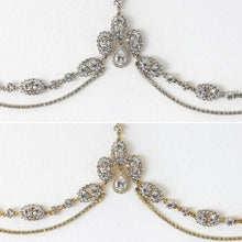 Load image into Gallery viewer, Head Chain Crystal Tiara Gold Silver Jewelry for Women Bridal Accessory