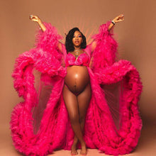 Load image into Gallery viewer, Hot Pink Maternity Dress Robe/Dress Photo Shoot