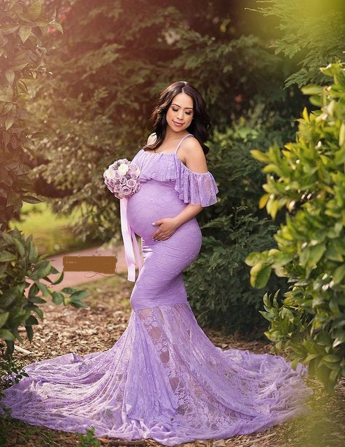 Lace Maternity Dress For Photo Shoot or Baby Shower Dress