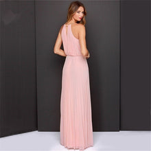 Load image into Gallery viewer, Halter Bridesmaids Maxi Dress