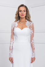 Load image into Gallery viewer, Long Sleeve Lace Bridal Jacket Accessories