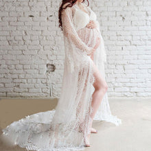 Load image into Gallery viewer, White Lace Maternity Dress for Photo Shoot