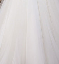 Load image into Gallery viewer, Sexy See Through Bodice Romantic Wedding Dress With Lace Appliques And Ruffled Skirt - A Thrifty Bride Shop