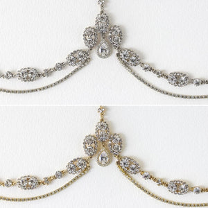 Head Chain Crystal Tiara Gold Silver Jewelry for Women Bridal Accessory