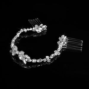 Elegant Bridal Hair Accessory Made With Faux Crystal And Pearls