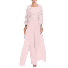 Load image into Gallery viewer, Elegant Mother of The Bride/Groom Pant Made In Chiffon And Lace