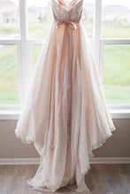 Load image into Gallery viewer, The Sales Rack-Vintage Lace Sweetheart Top Chiffon Backless With Bow Bridal Dress