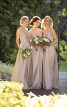 Load image into Gallery viewer, Stunning A-Line Satin Bridesmaid Dress With Spaghetti Back Straps And Floor Length