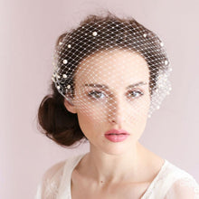 Load image into Gallery viewer, Bling Diamante Hair Hoop Headband Veil Rhinestone Crystals Birdcage Veil