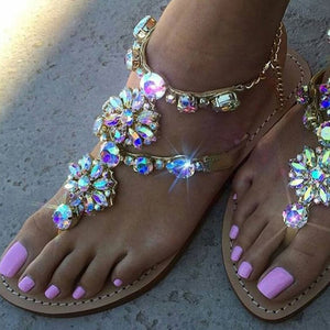 Bling Crystal Flat Sandals