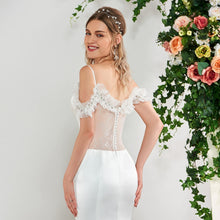Load image into Gallery viewer, Elegant Spaghetti Straps And Beading Lace Sleeveless Wedding Dress Free Shipping - A Thrifty Bride Shop
