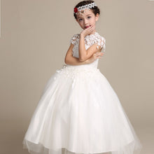 Load image into Gallery viewer, Elegant Flower Girl Dress Long Lace Princess Style - A Thrifty Bride Shop