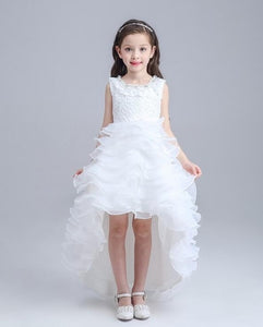 Pretty Lace Hi-Lo Flower Girl Dress Free Shipping - A Thrifty Bride Shop