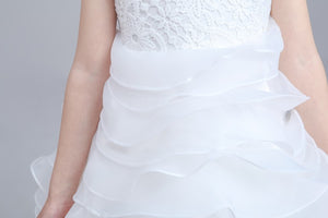 Pretty Lace Hi-Lo Flower Girl Dress Free Shipping - A Thrifty Bride Shop