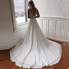 Load image into Gallery viewer, The Sales Rack-Simple Bride Dress Sexy Deep V-neck Backless - A Thrifty Bride Shop